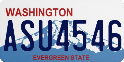 WA license plate ASU4546