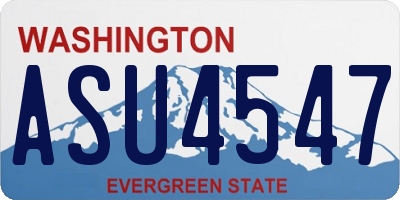 WA license plate ASU4547