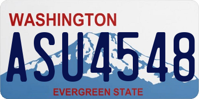 WA license plate ASU4548