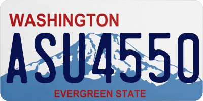 WA license plate ASU4550