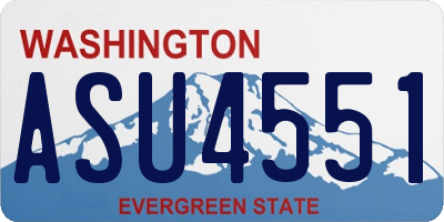 WA license plate ASU4551