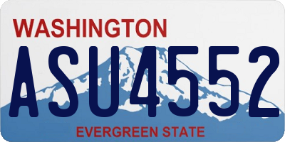 WA license plate ASU4552
