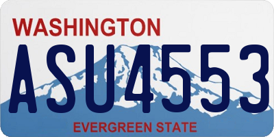 WA license plate ASU4553