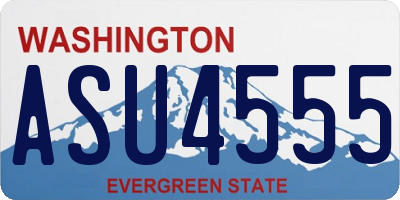WA license plate ASU4555