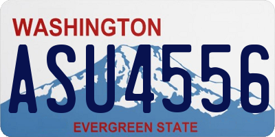WA license plate ASU4556