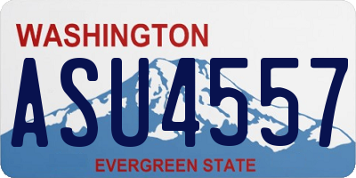 WA license plate ASU4557