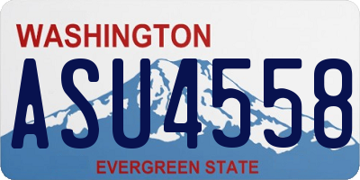 WA license plate ASU4558