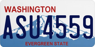 WA license plate ASU4559