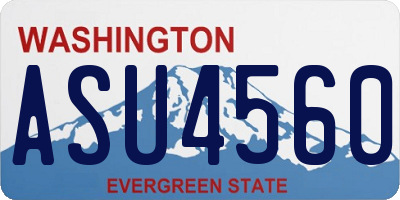WA license plate ASU4560