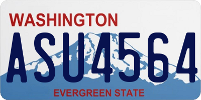 WA license plate ASU4564