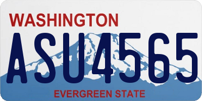 WA license plate ASU4565