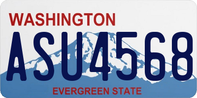 WA license plate ASU4568