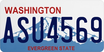 WA license plate ASU4569