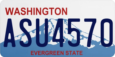 WA license plate ASU4570