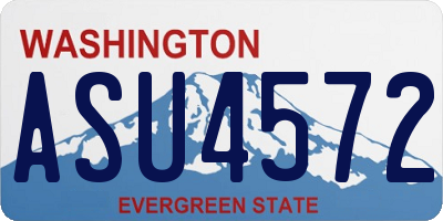 WA license plate ASU4572