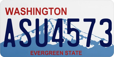WA license plate ASU4573