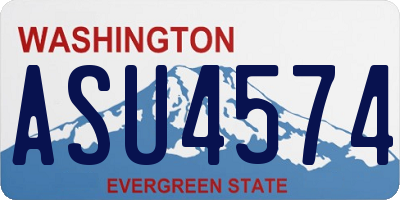 WA license plate ASU4574