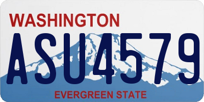 WA license plate ASU4579