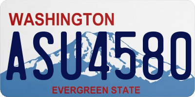 WA license plate ASU4580