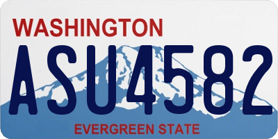 WA license plate ASU4582