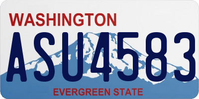 WA license plate ASU4583