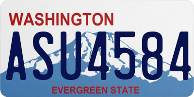 WA license plate ASU4584