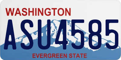 WA license plate ASU4585