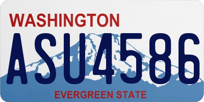 WA license plate ASU4586