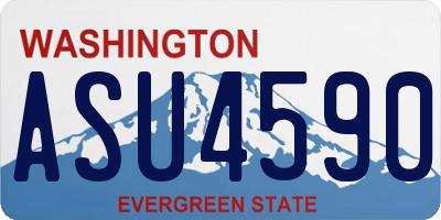 WA license plate ASU4590