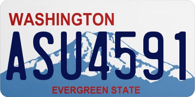 WA license plate ASU4591