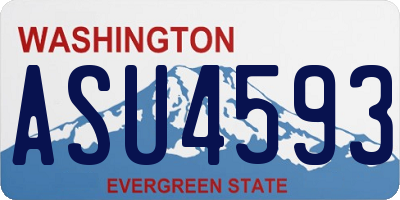 WA license plate ASU4593