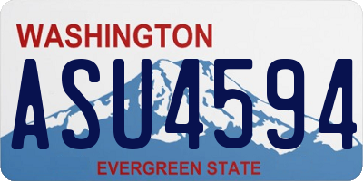 WA license plate ASU4594