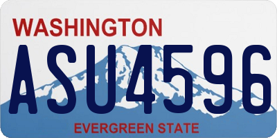 WA license plate ASU4596