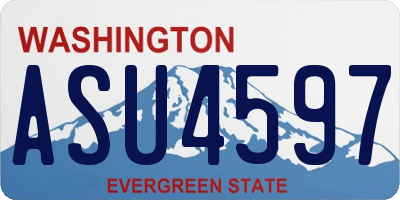 WA license plate ASU4597