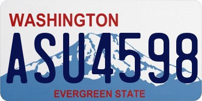 WA license plate ASU4598