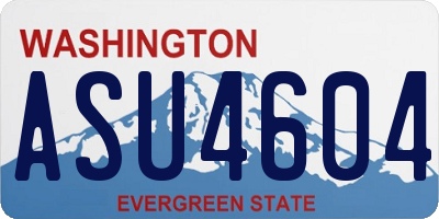 WA license plate ASU4604