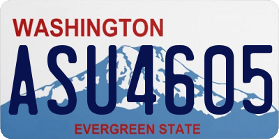 WA license plate ASU4605