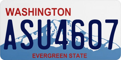 WA license plate ASU4607