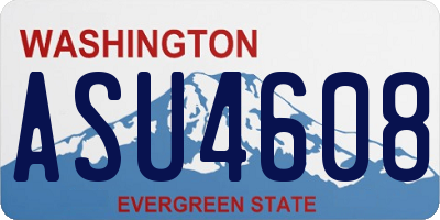 WA license plate ASU4608