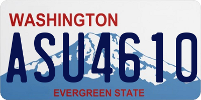 WA license plate ASU4610