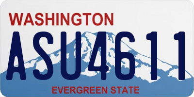 WA license plate ASU4611