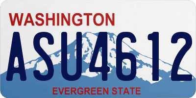 WA license plate ASU4612