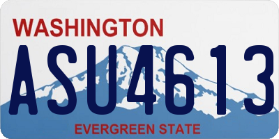 WA license plate ASU4613