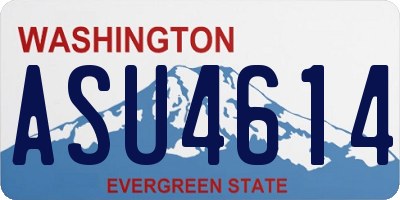 WA license plate ASU4614