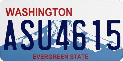 WA license plate ASU4615