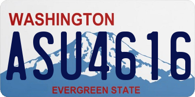 WA license plate ASU4616