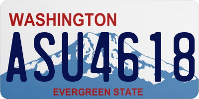 WA license plate ASU4618