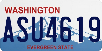 WA license plate ASU4619