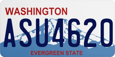 WA license plate ASU4620