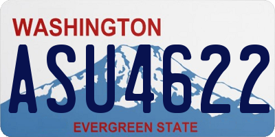 WA license plate ASU4622